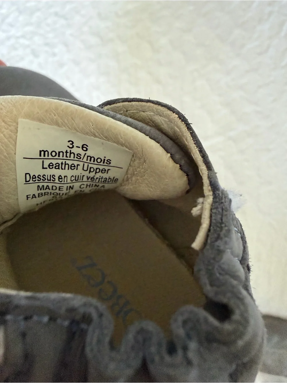 Robeez Dark Gray Suede Baby Walker Shoes
